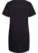 Short-sleeved nightgown in organic cotton, Black, Packshot image number 1