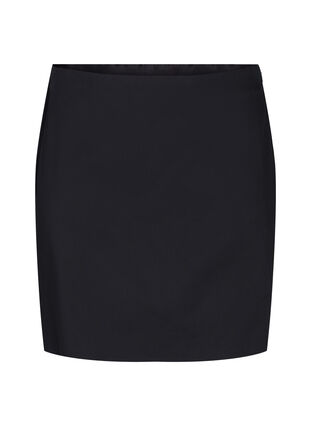 Short skirt with slit, Black, Packshot image number 0