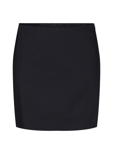 Short skirt with slit, Black, Packshot image number 0