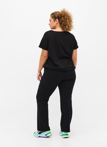Sports trousers in cotton, Black, Model image number 1