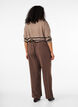 Loose trousers with high waist and tie belt, Brown, Model image number 2