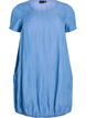 Short dress in lyocell denim with a balloon fit, Light Blue, Packshot image number 0
