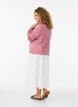 Ankle-length cotton skirt with a smocked waist, White, Model image number 1