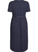 Striped midi dress in cotton with short sleeves, Blue, Packshot image number 1
