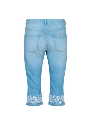 High-waisted Amy knickers with embroidery, Light blue denim, Packshot image number 1