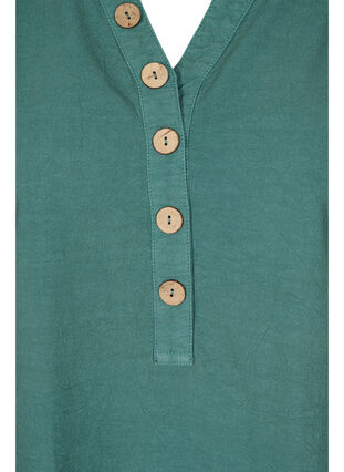 Sleeveless cotton tunic with buttons, Sea Pine, Packshot image number 2