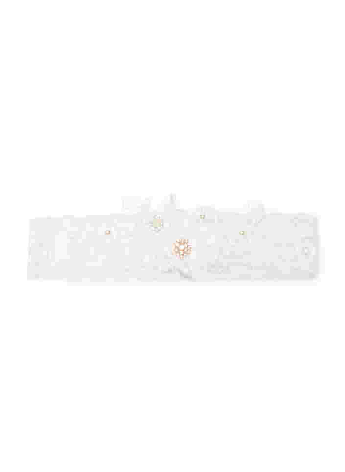 Garter with lace, Star White, Packshot image number 0