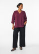 Blouse with 3/4 sleeves, Dark Bordeaux, Model image number 1