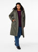 Parka coat with hood and adjustable waist, Black Olive, Model image number 1