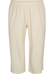 7/8 trousers in cotton blend with linen, Sandshell, Packshot