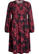 Floral dress with a smocked top, Black, Packshot image number 0