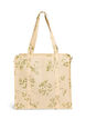 Shopping bag with zipper, Beige, Packshot image number 0