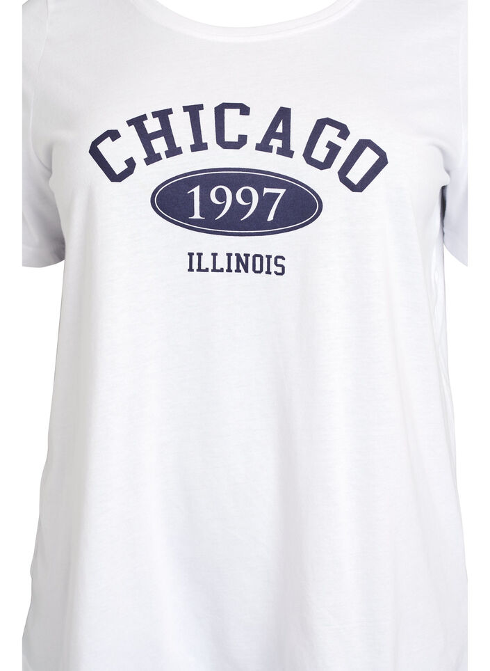 FLASH - T-shirt with motif, White, Packshot image number 2