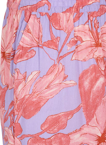 Loose culotte trousers in viscose, Lavender Flower, Packshot image number 2