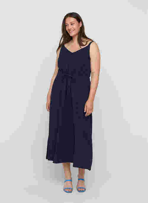 Maxi dress with smock