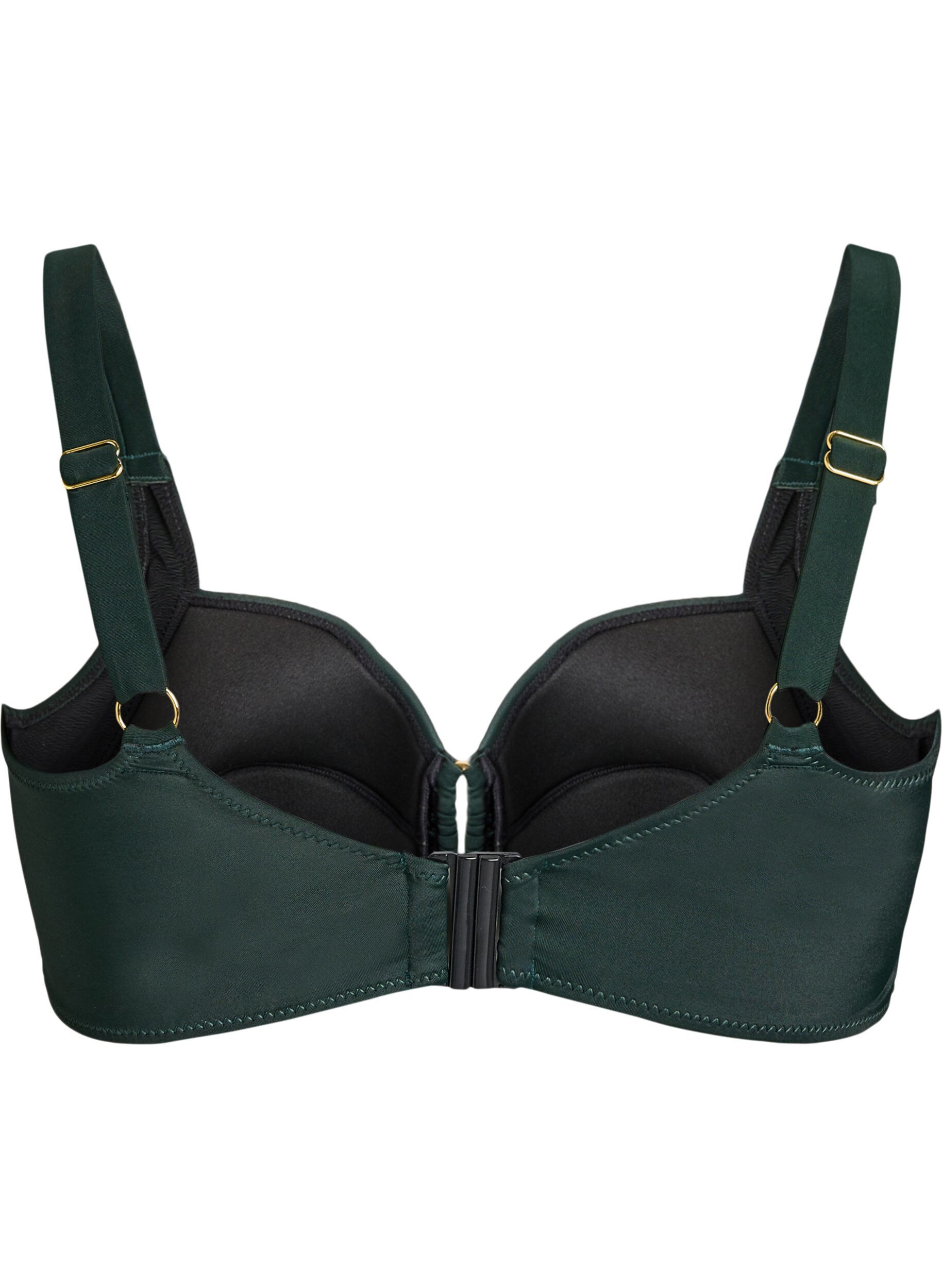 ZizzifashionPadded bikini top with ring detail, Green, Packshot image number 1