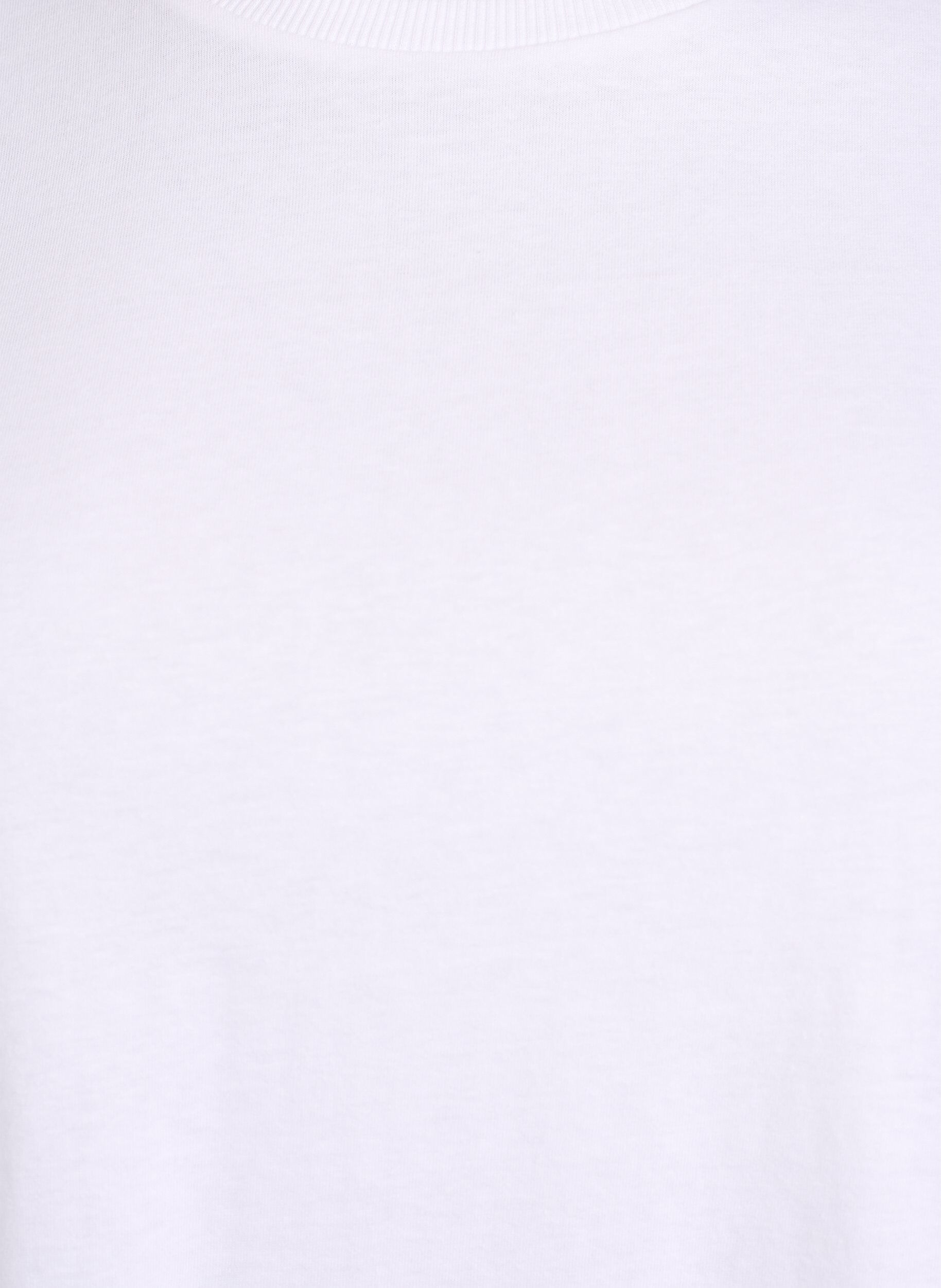 Zizzifashion Basic cotton t-shirt with shoulder pads, White, Packshot image number 2