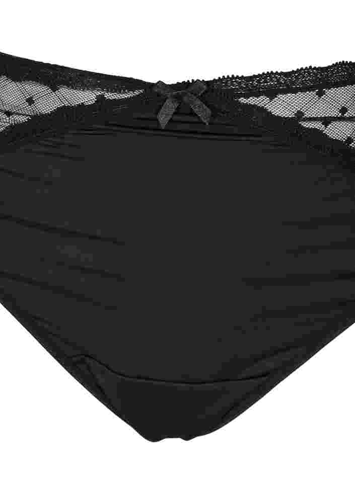2-pack thong with mesh, Black, Packshot image number 2