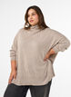 Turtleneck jumper with a loose fit, Beige, Model image number 0