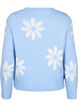 Knitted blouse with flowers, Della R. Blue Comb, Packshot image number 1