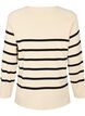 Striped Viscose Sweater, Sandshell/Black S., Packshot image number 1