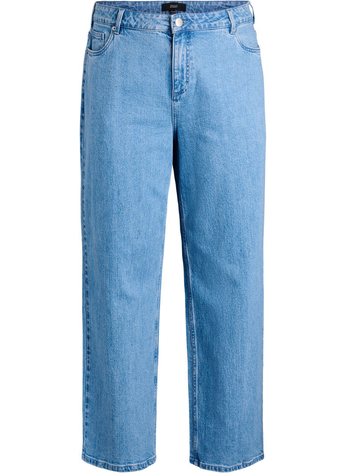 Wide leg jeans with high waist, Light Blue, Packshot image number 0