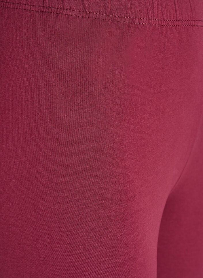 Cotton leggings with lining, Dark Bordeaux, Packshot image number 2