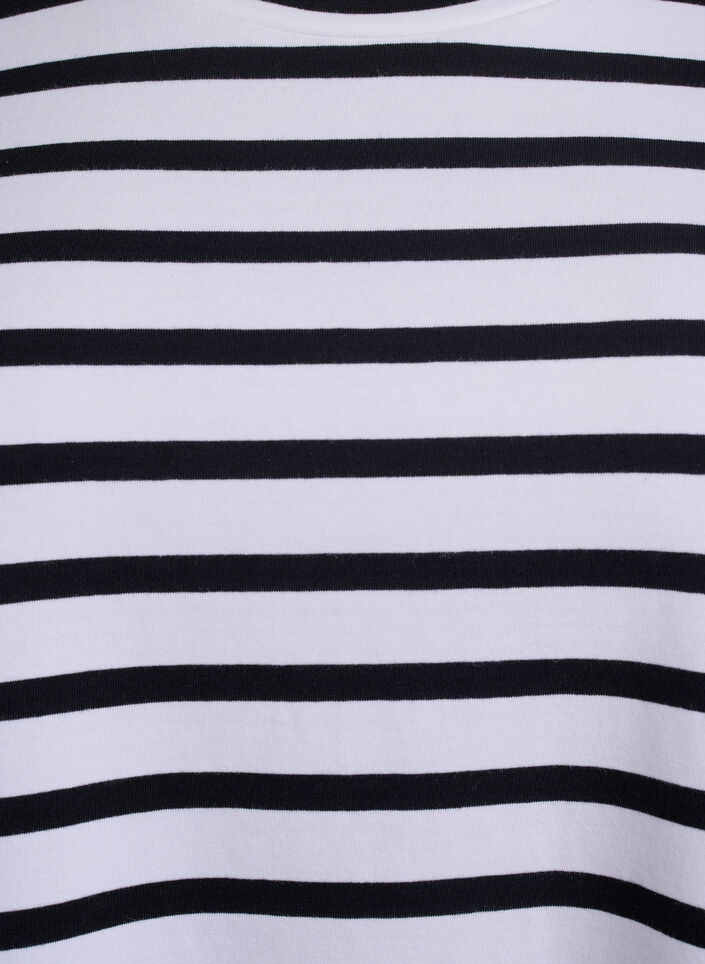 Striped T-shirt in organic cotton, Black, Packshot image number 2