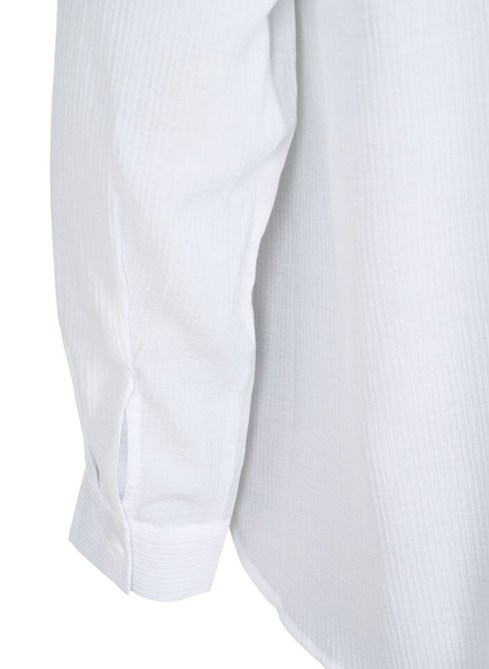 Shirt with a striped texture, White, Packshot image number 3