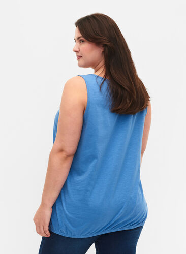 Cotton top with lace trim, Ultramarine, Model image number 1