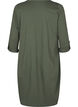Balloon dress in cotton with pockets, Green, Packshot image number 1