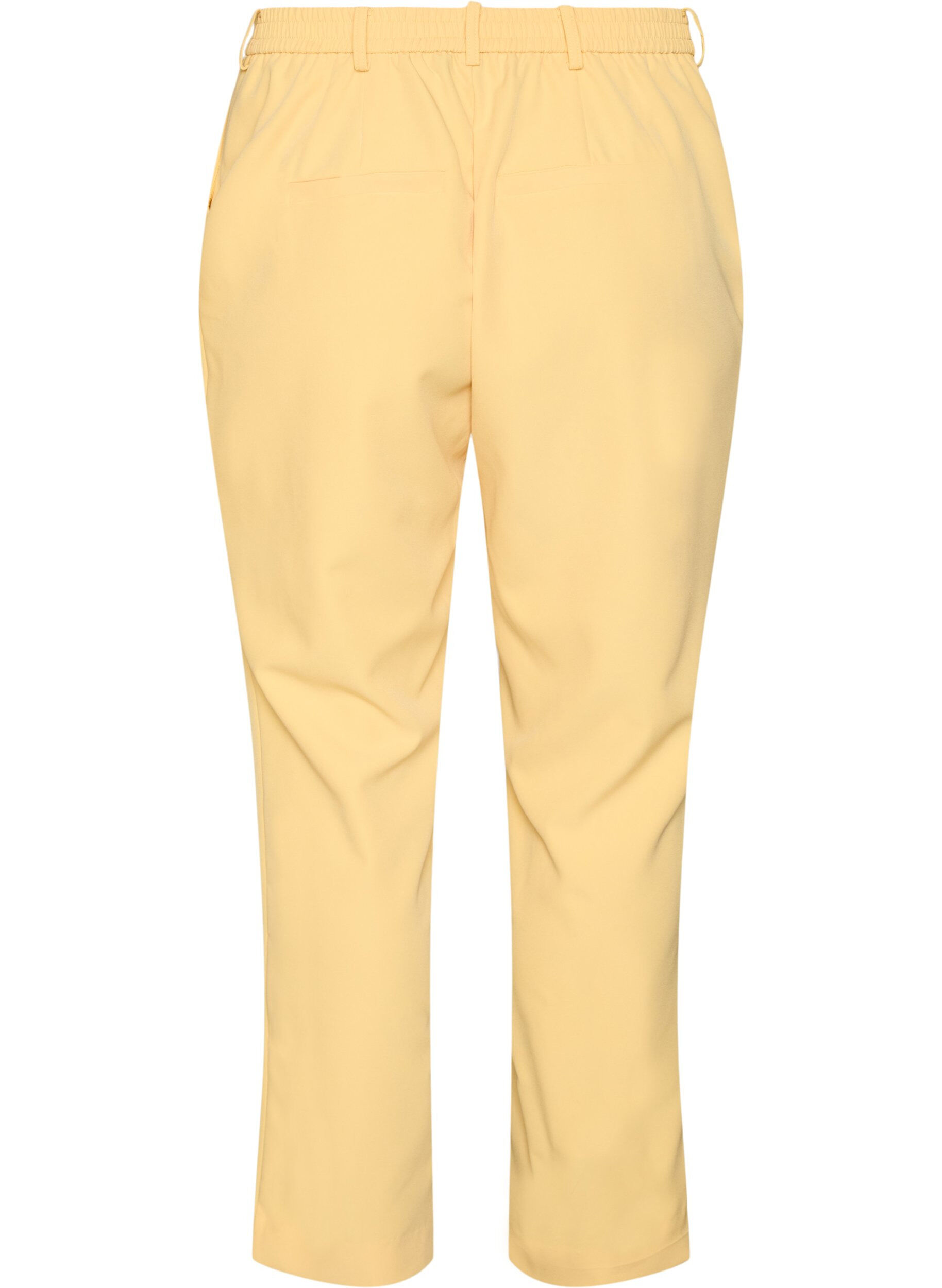 Zizzifashion Trousers with pockets and straight legs, Yellow, Packshot image number 1