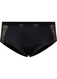 Period panties with lace and regular waist