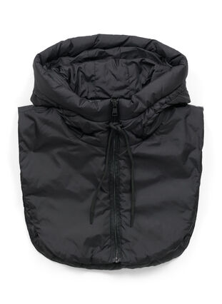 Detachable collar with hood and zipper, Black, Packshot image number 0