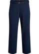 High-waisted trousers with belt detail and gold buckle, Blue, Packshot image number 0
