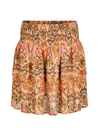 Skirt with smock and print