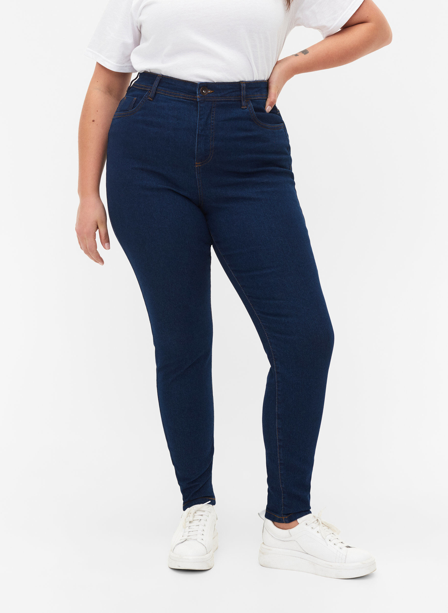 ZizzifashionJeans with super slim fit, Blue, Model image number 3