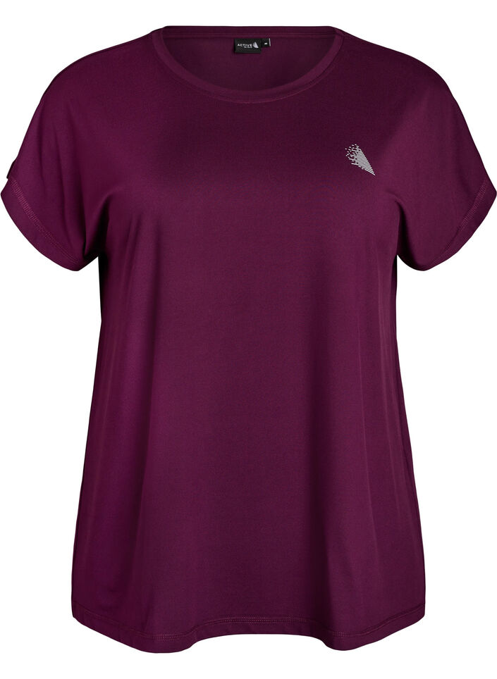 Solid-coloured training T-shirt, Purple, Packshot image number 0