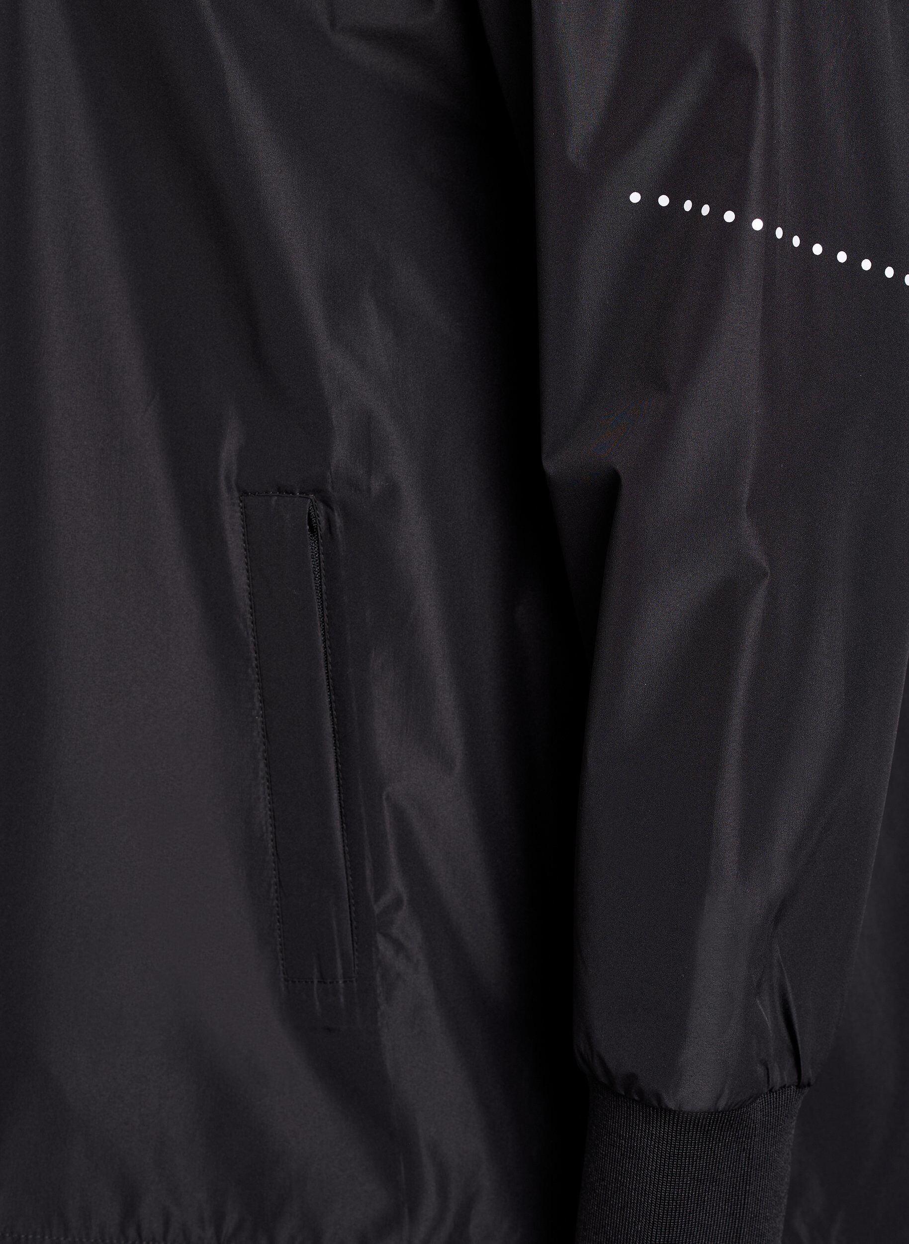 Zizzifashion Rain jacket with reflective details, Black, Packshot image number 3