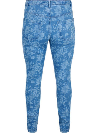 Patterned super slim Amy jeans, Blue denim, Packshot image number 1