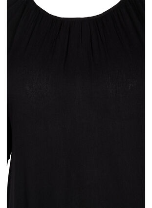 Viscose dress with short sleeves, Black, Packshot image number 2