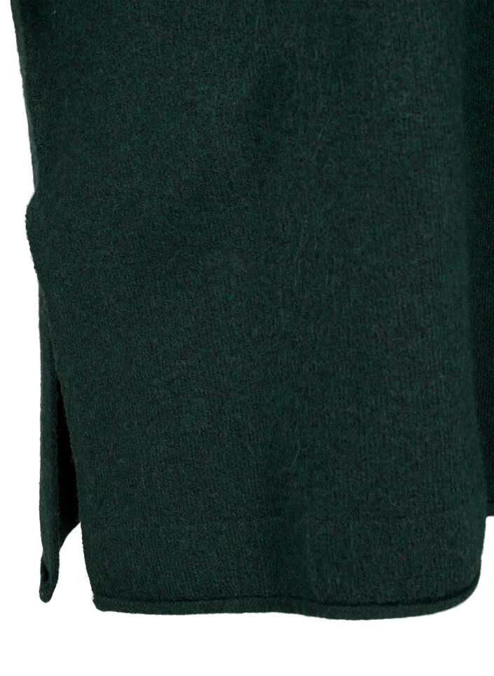 Knitted dress with a round neck and slit, Scarab Mel., Packshot image number 4