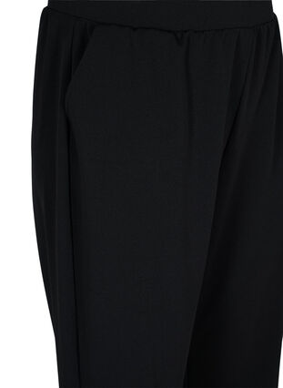 Loose trousers with elasticated waist, Black, Packshot image number 2