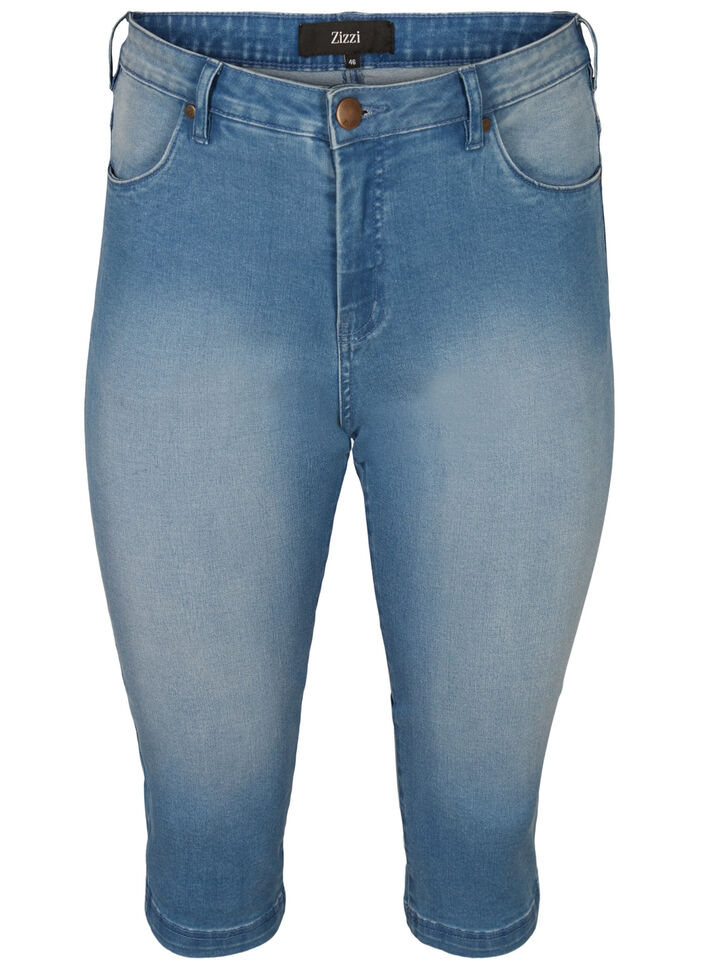 High-waisted Amy capri jeans with super slim fit, Light Blue, Packshot image number 0