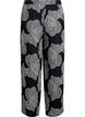Loose viscose pants with print, Black, Packshot image number 1