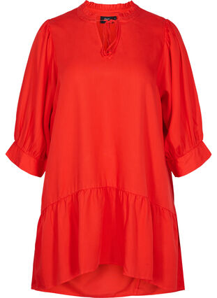 3/4 sleeve dress, Fiery Red, Packshot image number 0