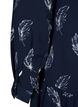 Midi dress with long sleeves, Navy B. Feather AOP, Packshot image number 3
