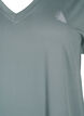 Loose training t-shirt with v-neck, Balsam Green, Packshot image number 2