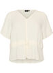 Blouse with texture and a tie-waist, Vanilla, Packshot image number 0