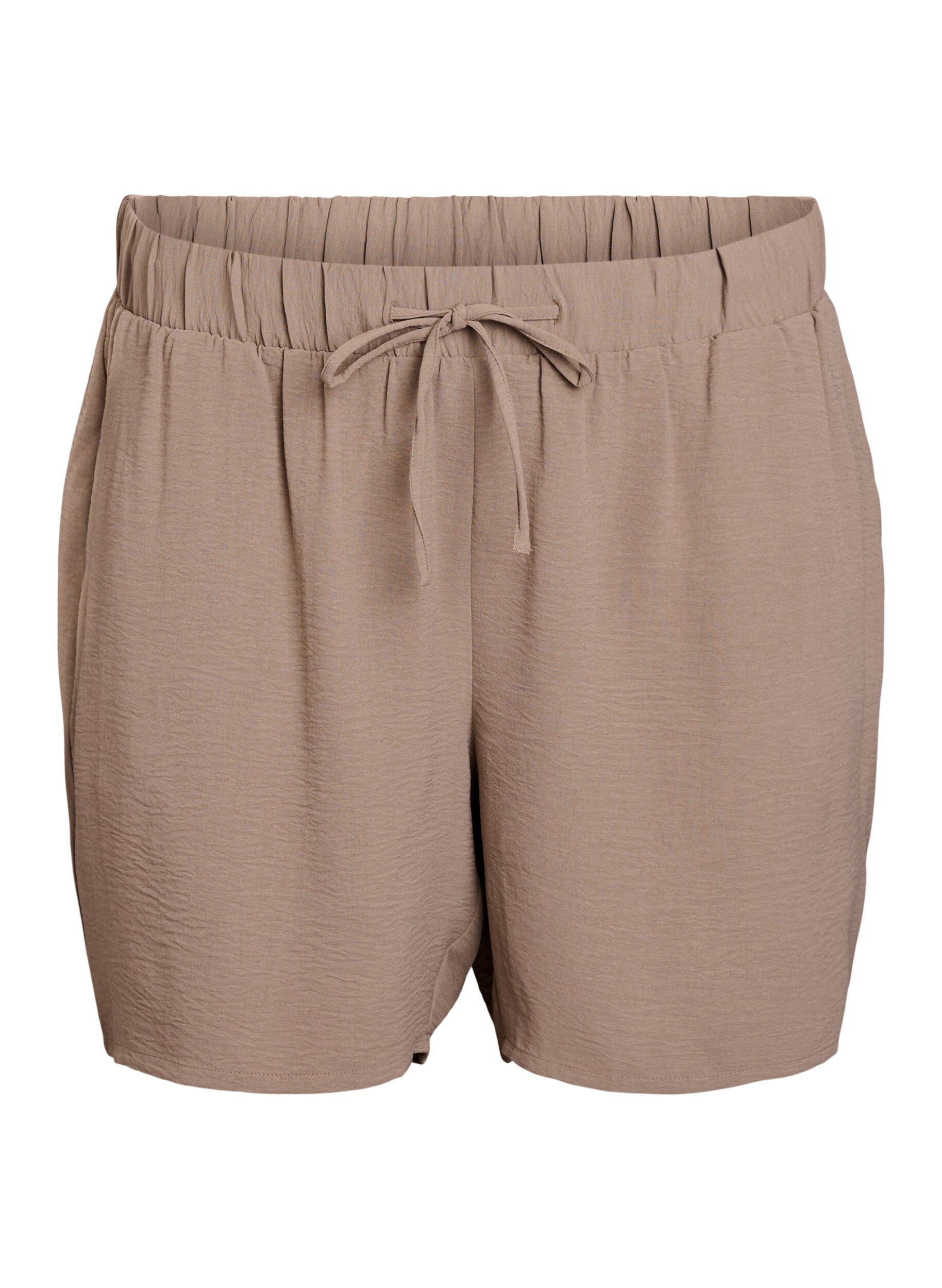 ZizzifashionShorts with pockets and elastic waistband, Brown, Packshot image number 0